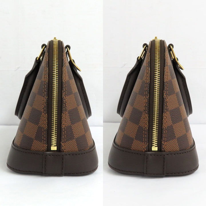 Louis Vuitton ALMA BB N41221 Damier Evene Handbag 2WAY Shoulder Bag Crossbody Brown G Gold  Padlock Lugg  Key Leather