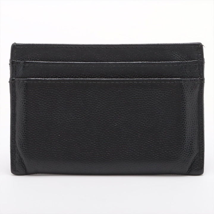 Top Quality Chanel Coconut Button Caviar S Card Case Black Silver Gold