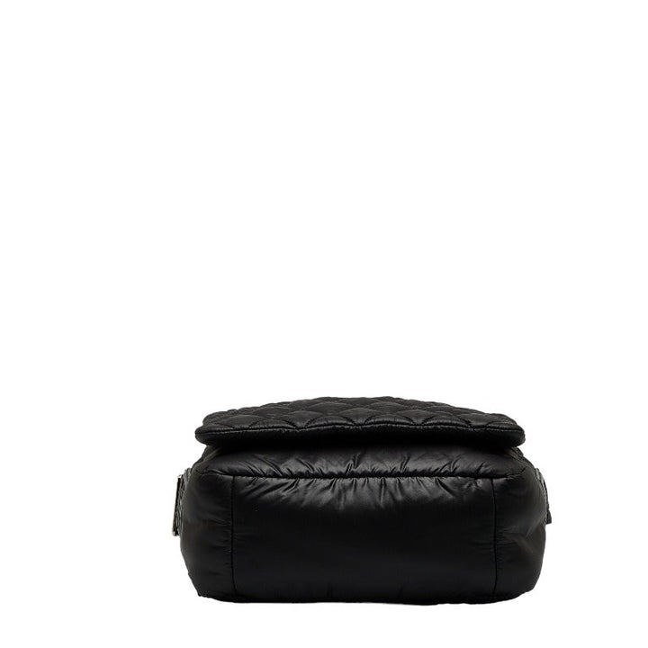 Top Quality Chanel Coconut Mattress Small Messenger Slipper Shoulder Bag A48616 Black Nylon Ladies CHANEL