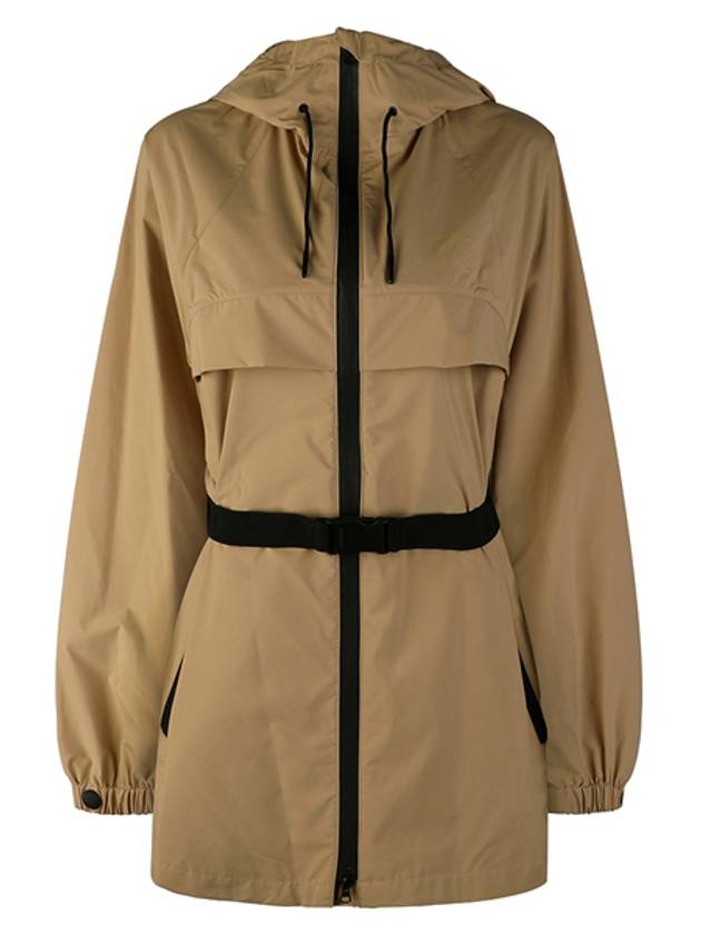 Burberry EKD Printed Belted Hooded Parka Beige