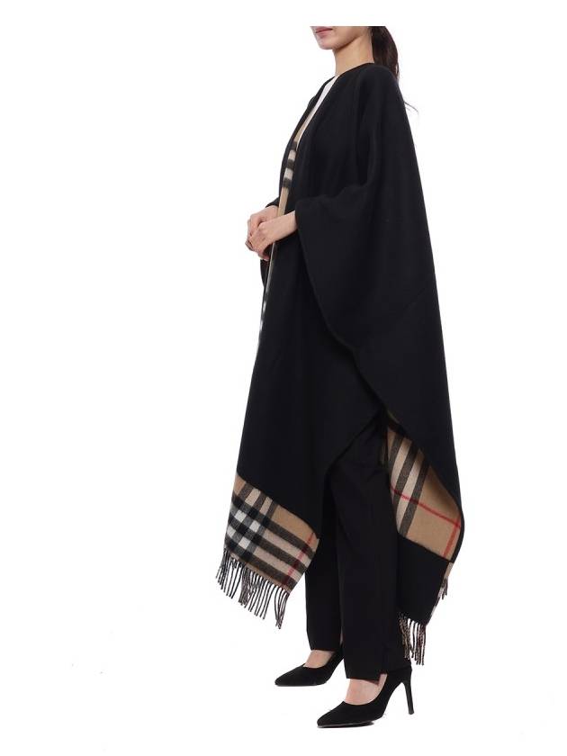 Burberry WoMen's Check Reversible Wool Cashmere Cape Black