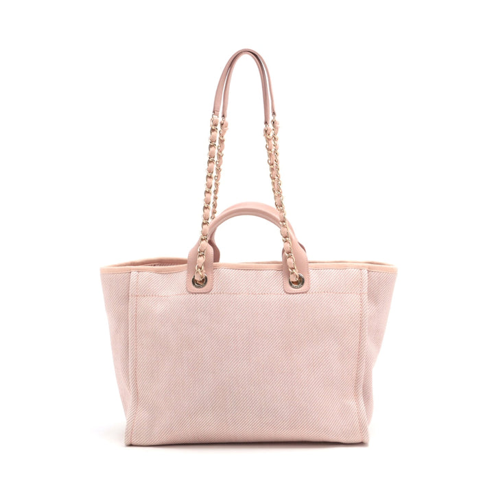 Top Quality Chanel DOUVILLE GM Stretch x Canvas 2WAY Handbag Pink Gold