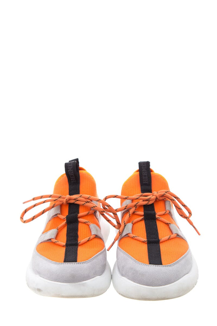 Hermès Duel Neon Orange Sneakers  SZ 37