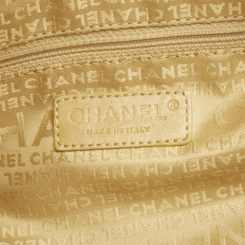 Top Quality Chanel Chocolate Bar Boston Bag Handbag Beige Leather Lady Chanel