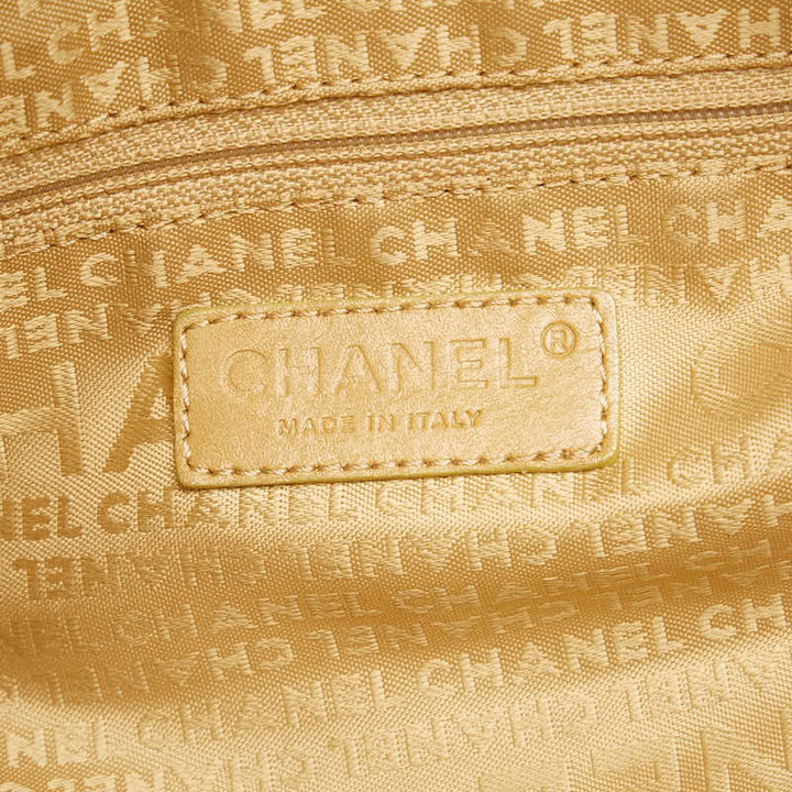 Top Quality Chanel Chocolate Bar Boston Bag Handbag Beige Leather Lady Chanel
