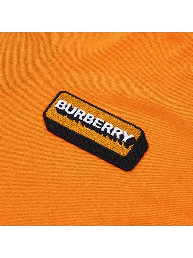 Burberry Logo Applique Short Sleeve T-Shirt Orange