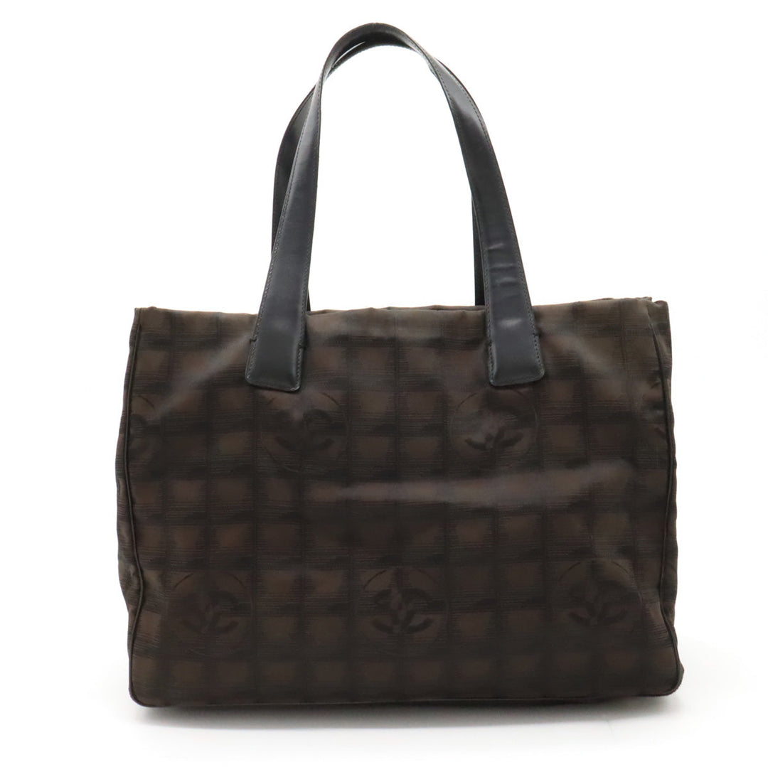 Top Quality Chanel NEW LABEL LINE TOTO MM TOTO BAG Nylon Jaguar Dark Brown Tea Black A15991