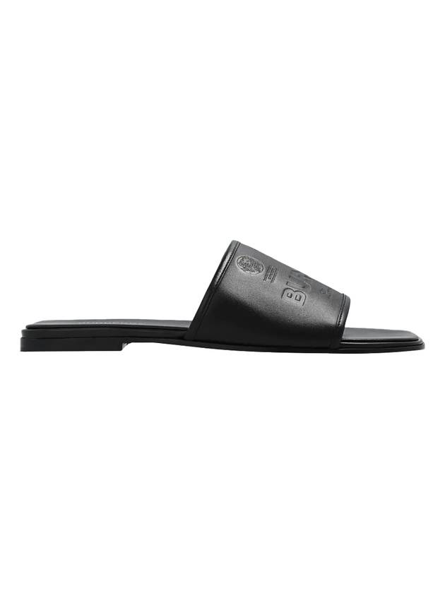 Burberry Carolyn Leather Slippers Black