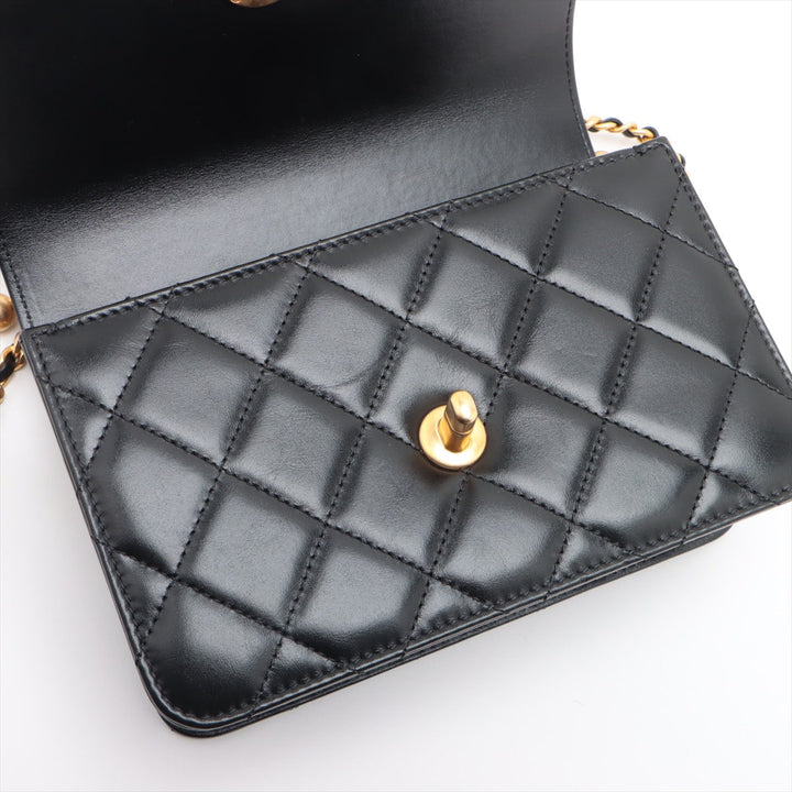 Top Quality Chanel Lambskin  Chain Shoulder Bag Black G  AS2615