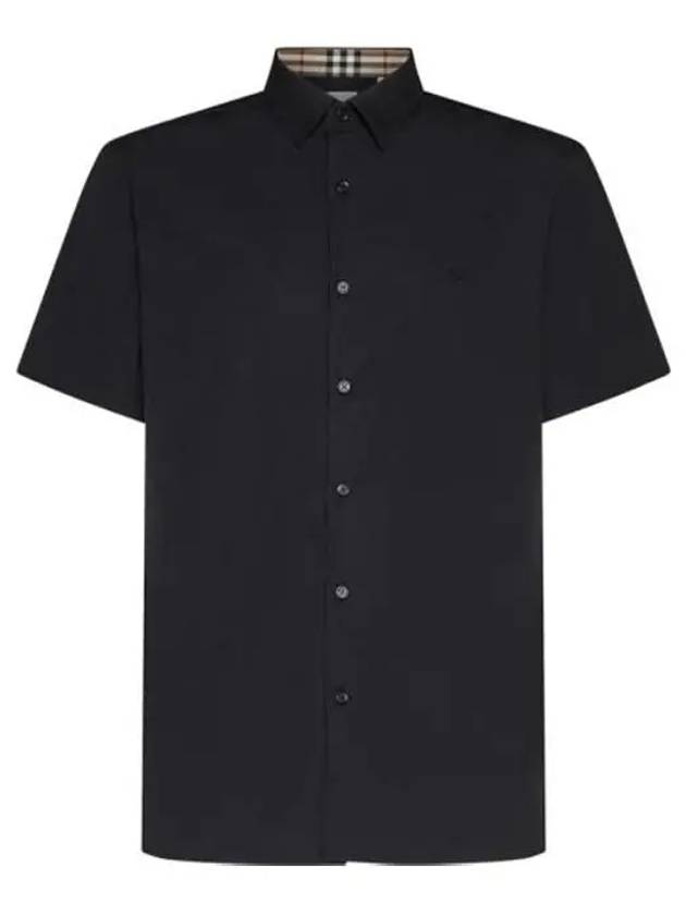 Burberry SHERFIELD Cotton Short-Sleeved Shirt Black