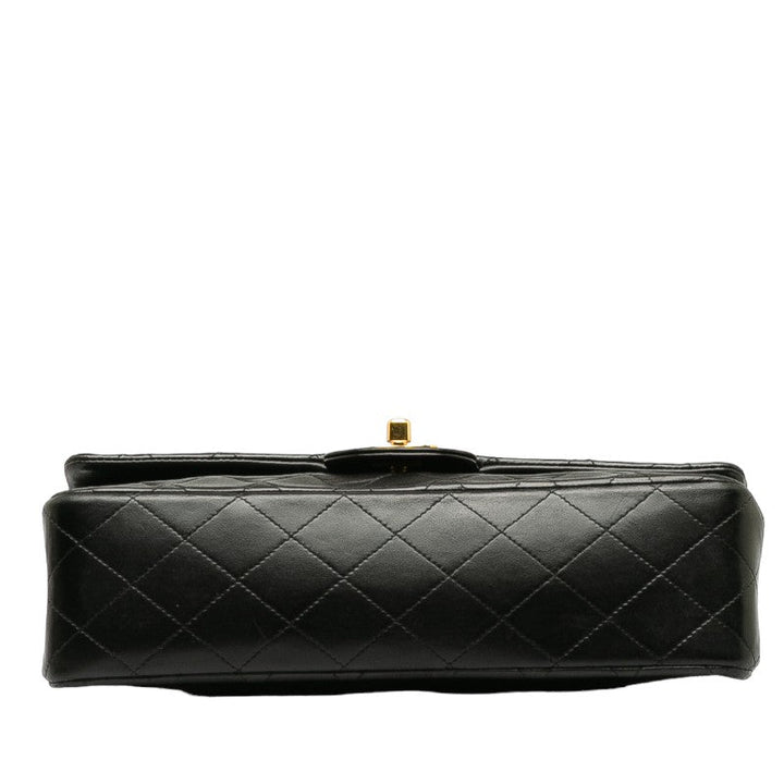 Top Quality Chanel Matrases 25 Double Flap Chain Shoulder Bag Black Leather  Chanel