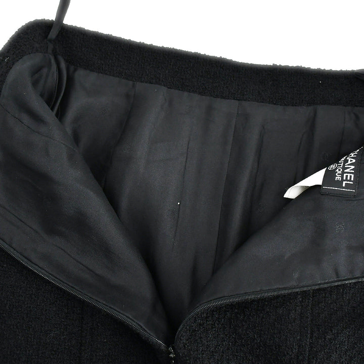 Top Quality Chanel Setup Suit Jacket Skirt Black 95A #38