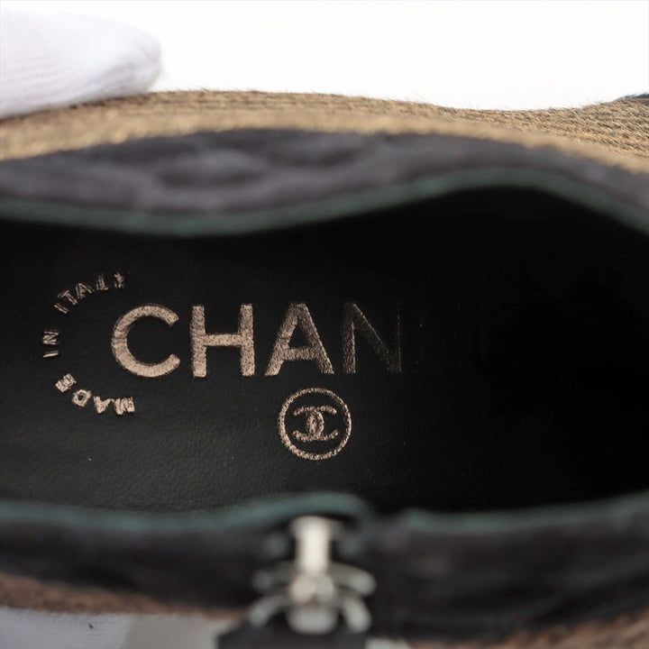 Top Quality Chanel Coco Shoes 35C  Black X Brown G31040