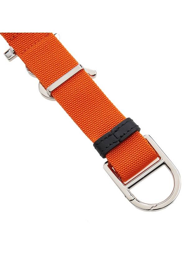 Burberry Monogram Motif Grainy Key Holder Orange