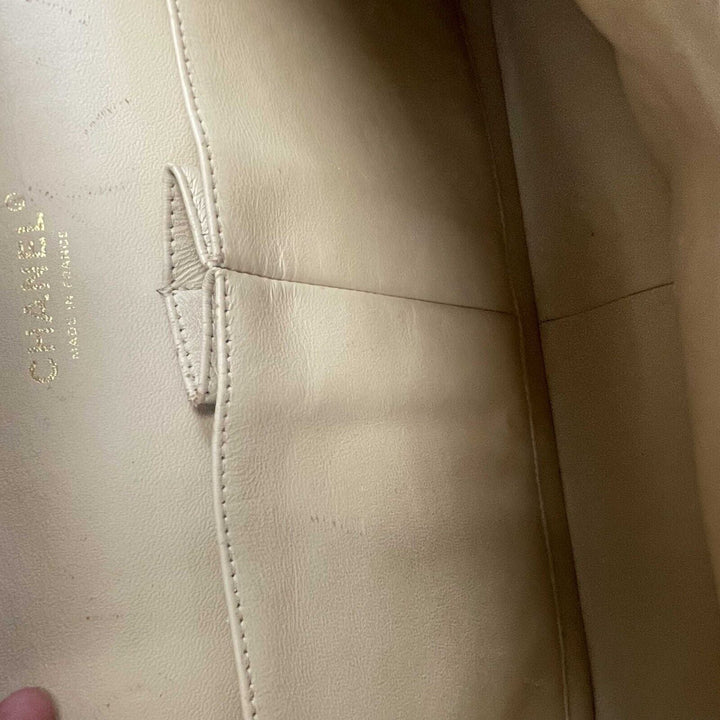 Chanel - Large CC Caviar Leather Double New Tan Shoulder Bag