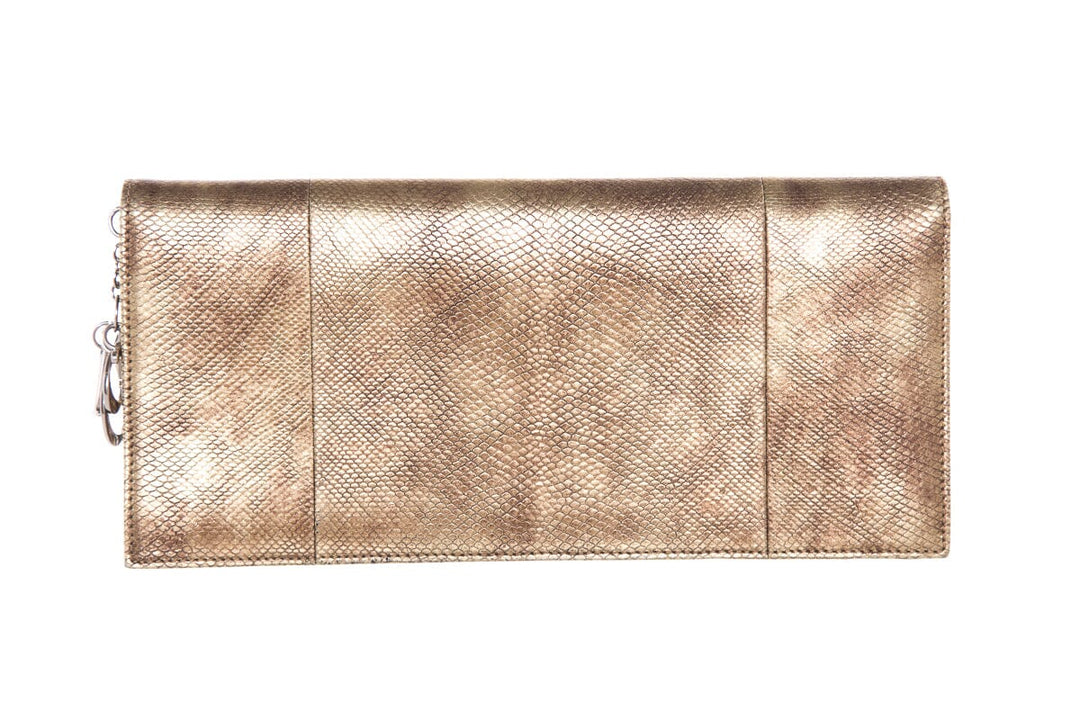 Lady Top quality Dior Gold Lizard Skin Clutch