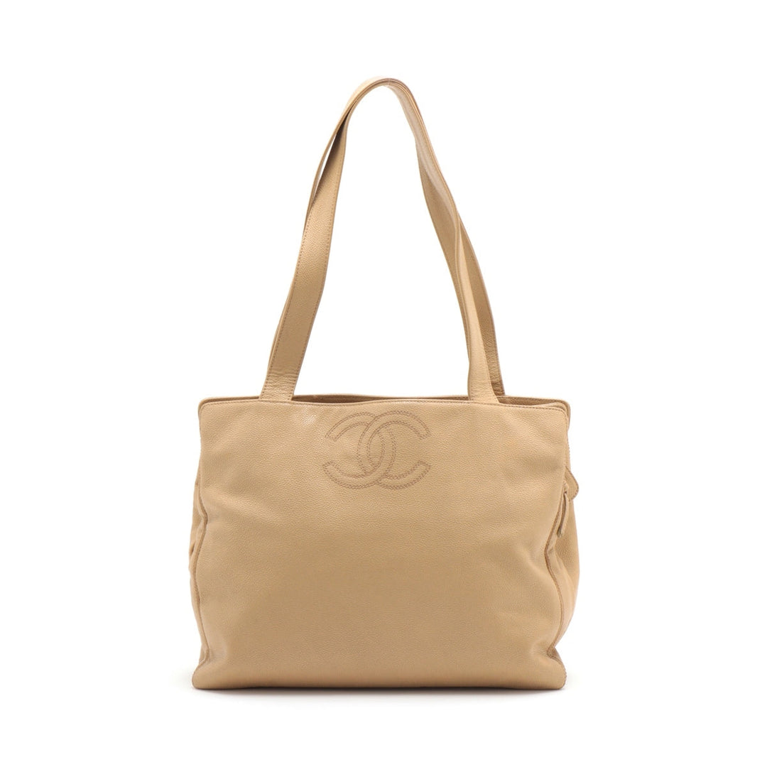 Top Quality Chanel Coco Caviar S Shoulder Bag Beige Gold  6th