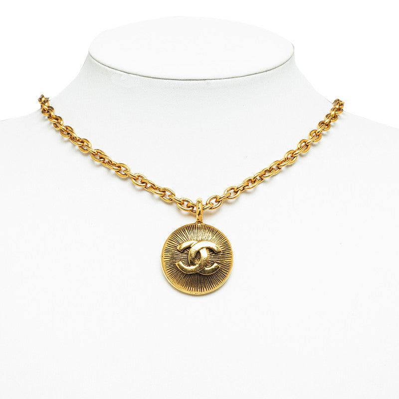 Top Quality Chanel Vint Coco Medal Necklace G   Chanel