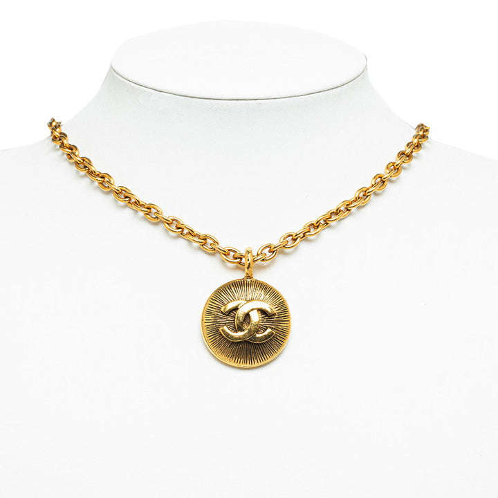 Top Quality Chanel Vint Coco Medal Necklace G   Chanel