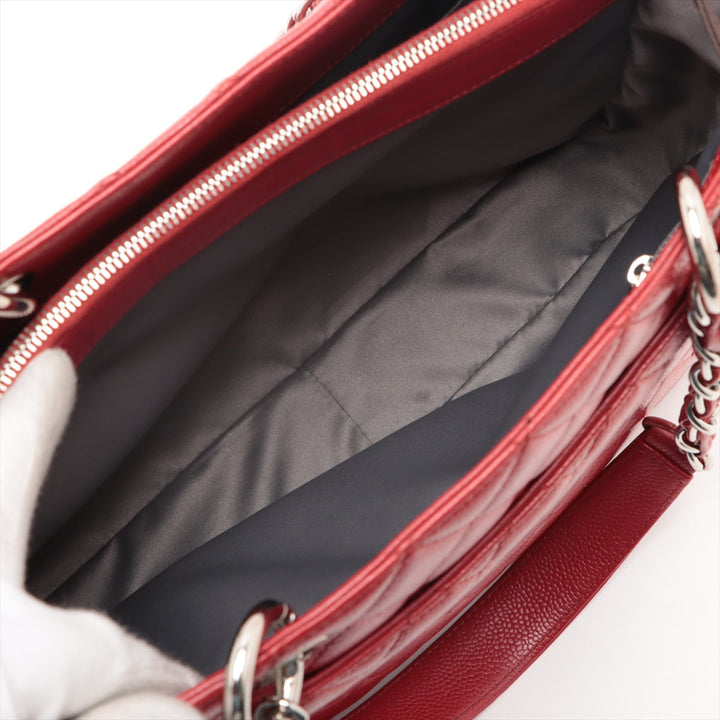Top Quality Chanel GST Caviar S Tote Top Bag Red Silver Gold  17th