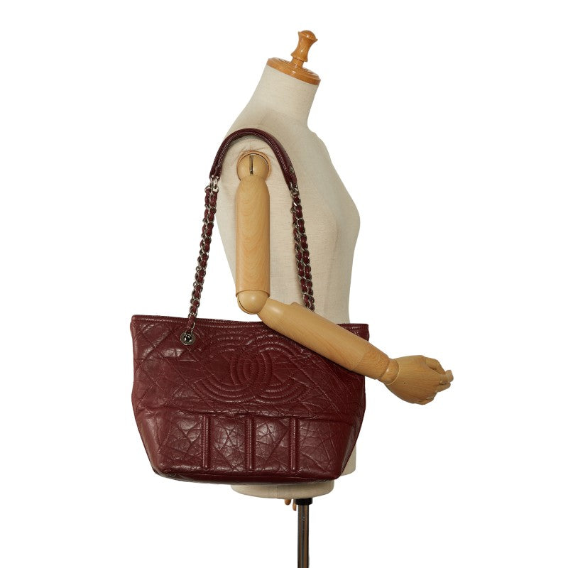 Top Quality Chanel Big Coca-Cola Chain Tortoise Bag Wine Red  Leather  Chanel