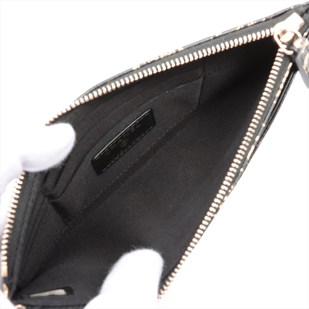 Top Quality Chanel 2.55 Crocodile Press Coin Case Black Gold  28th