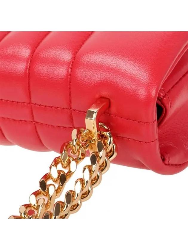 Burberry Lola Monogram Quilted Leather Mini Shoulder Bag Red