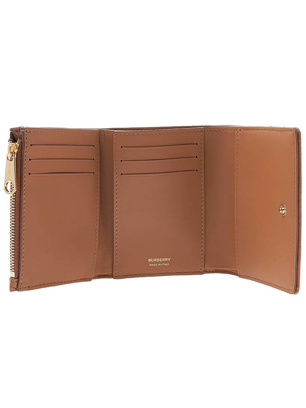 Burberry Quilted Leather Small Lola Half Wallet Brown