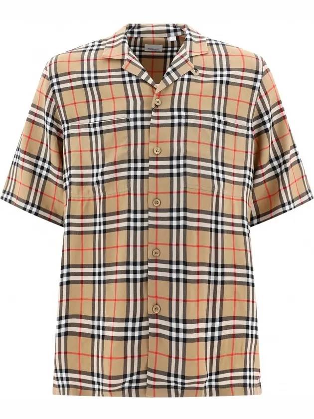 Burberry Raymouth Check Short Sleeve Shirt Beige