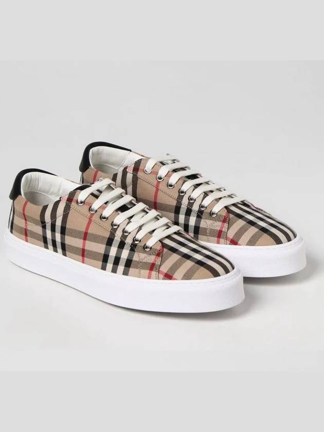 Top Quality Burberry Vintage Check Cotton Low Top Sneakers Beige