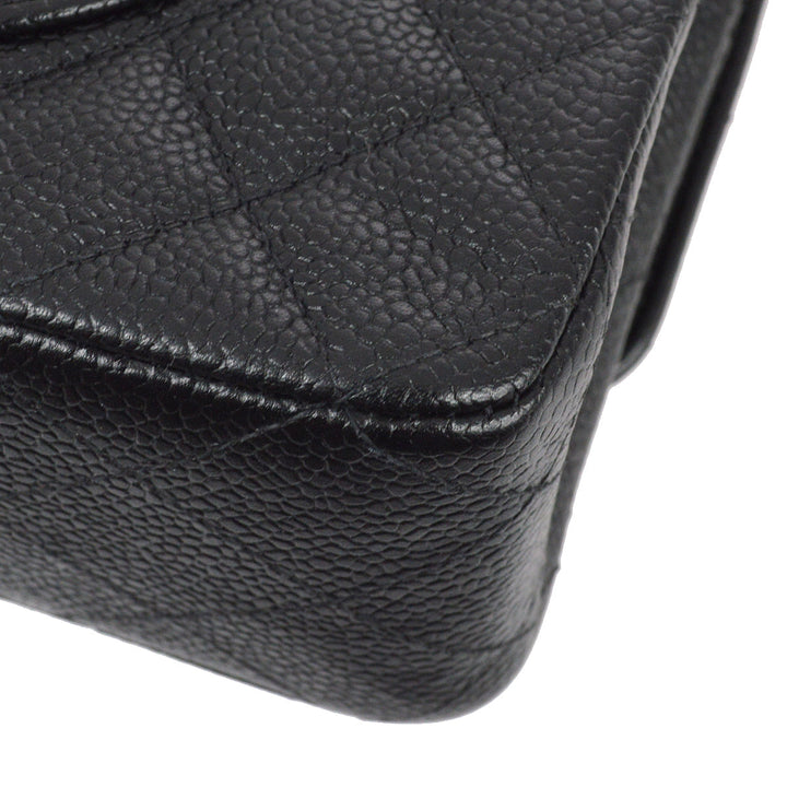 Top Quality Chanel Black Caviar Medium Classic Double Flap Shoulder Bag