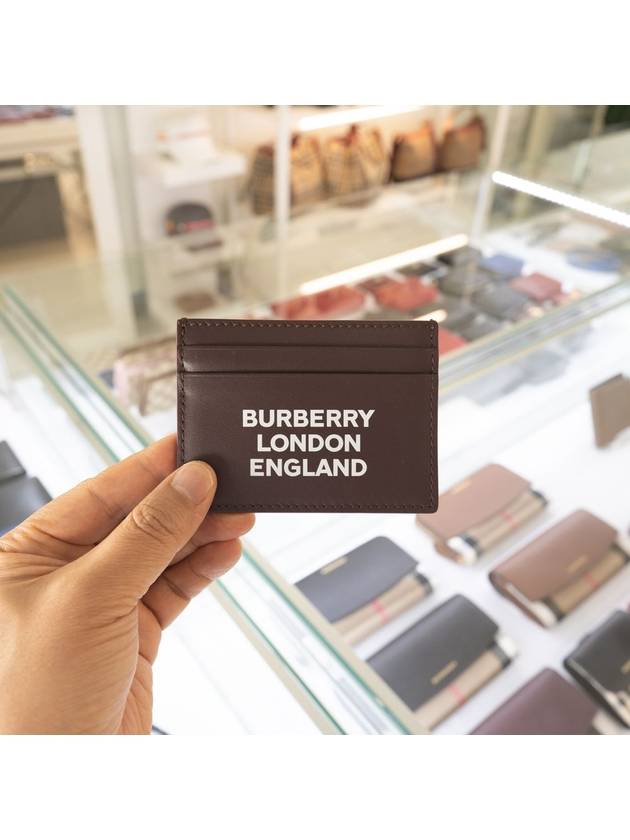 Burberry Logo Leather Card Wallet Burgundy