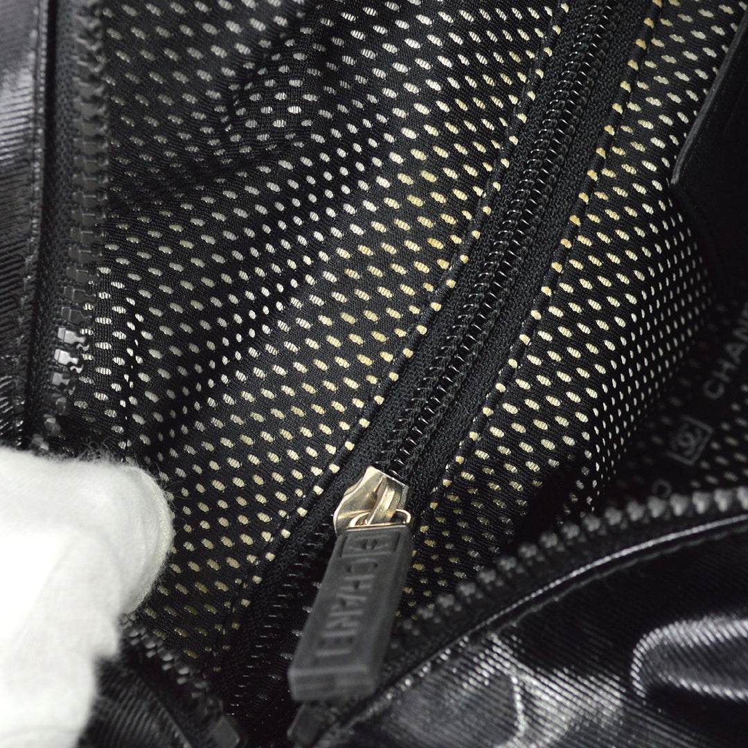 Top Quality Chanel 2006-2008 Sports Line Black Vinyl Gym Bag 35