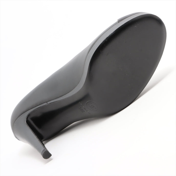 Top Quality Chanel Coco Leather Pump 38C  Black X Grey G30389