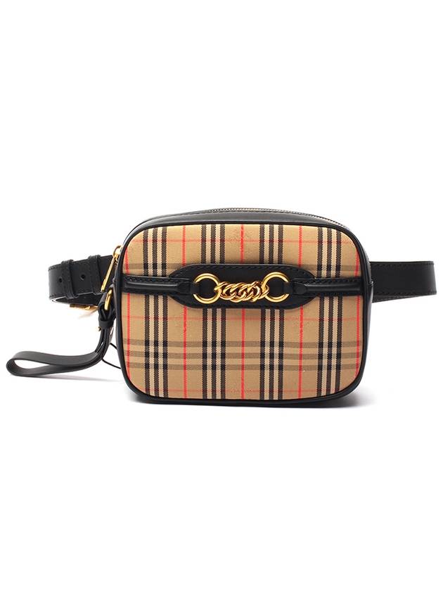Burberry Link Check Belt Bag Black