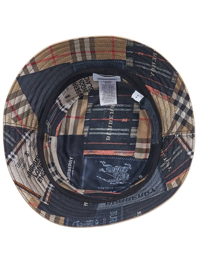 Burberry Embroidered Logo Cotton Gabardine Bucket Hat Honey