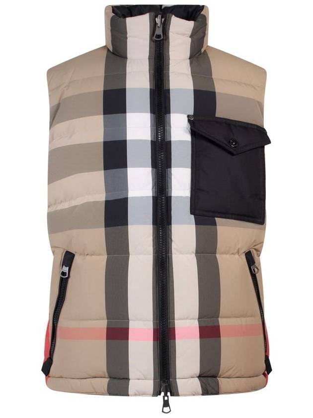 Burberry Reversible Check Nylon Padding Vest Archive Beige