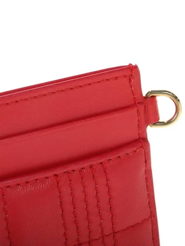 Burberry TB Quilted Card Wallet Red