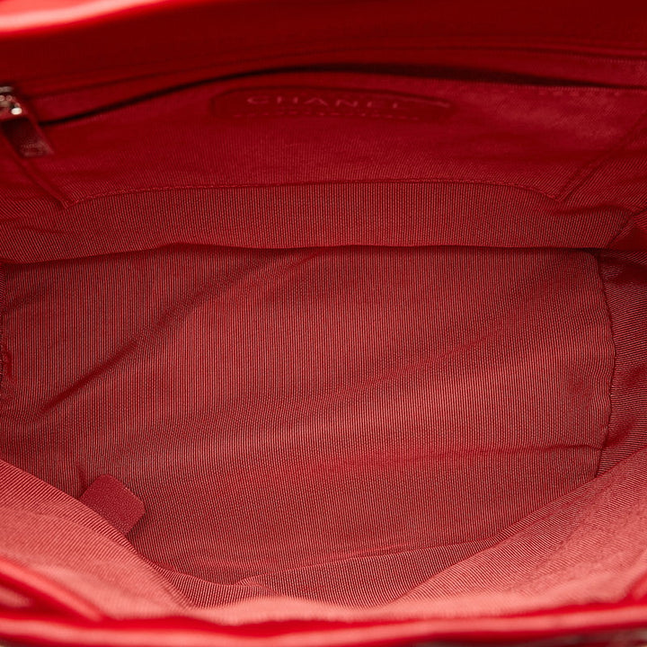 Top Quality Chanel Matrases Coco Rucksack Backpack Red Silver   Chanel