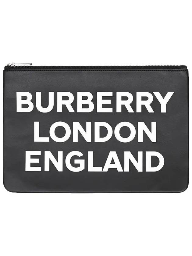 Burberry Logo Print Clutch Bag Black