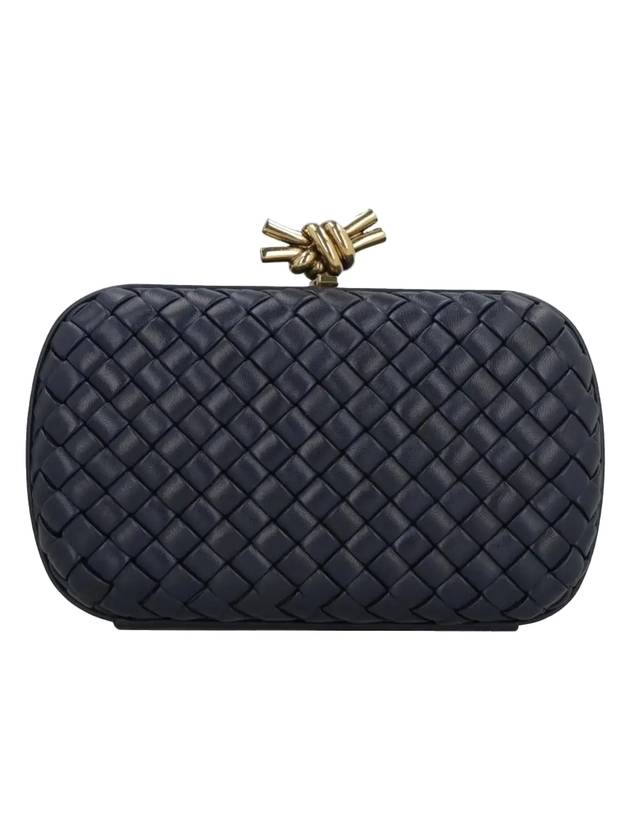 Bottega veneta Knot Minaudiere Pouch Bag Navy