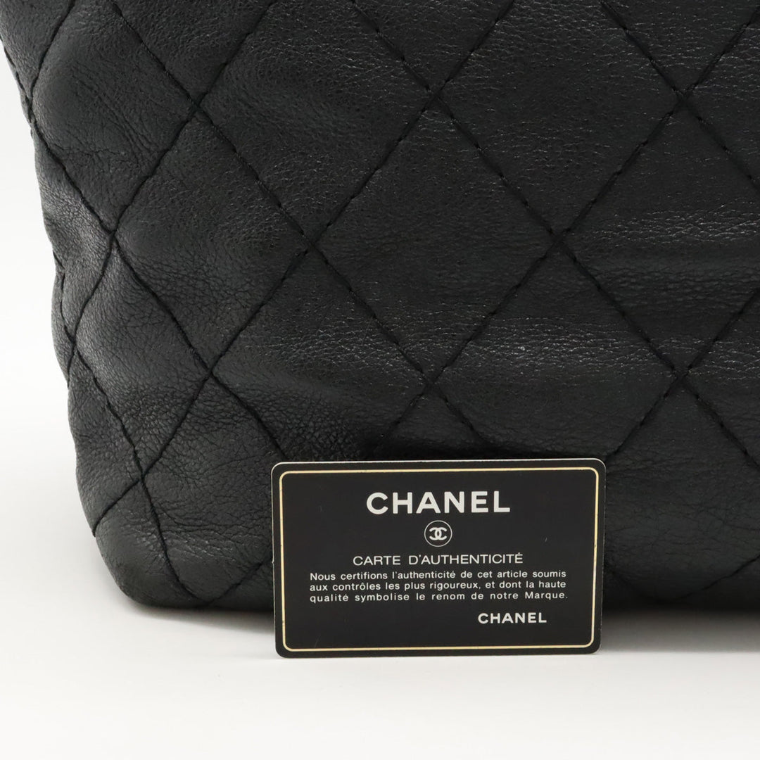 Top Quality Chanel Top Quality Chanel Onza Road Coco Tote Bag Shoulder Bag Shoulder Killing Leather Black Black Silver  A48019