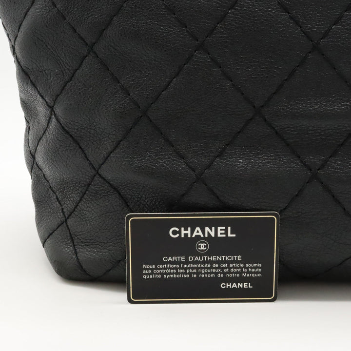 Top Quality Chanel Top Quality Chanel Onza Road Coco Tote Bag Shoulder Bag Shoulder Killing Leather Black Black Silver  A48019