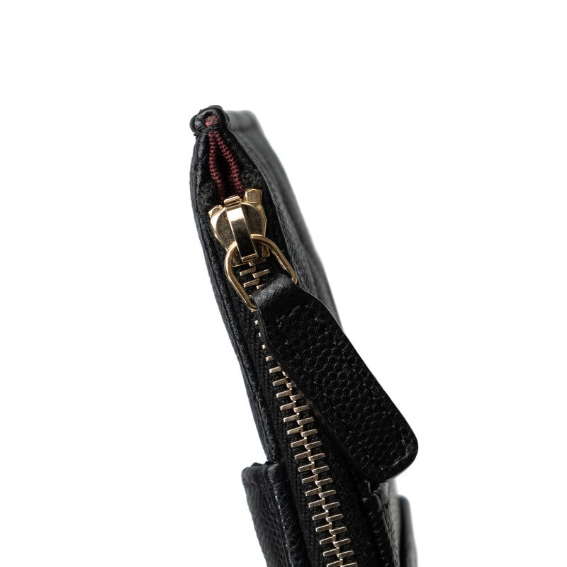 Top Quality Chanel Matrases Cocomark Timeless Classic Card Box Long Wallet Black Caviar   CHANEL