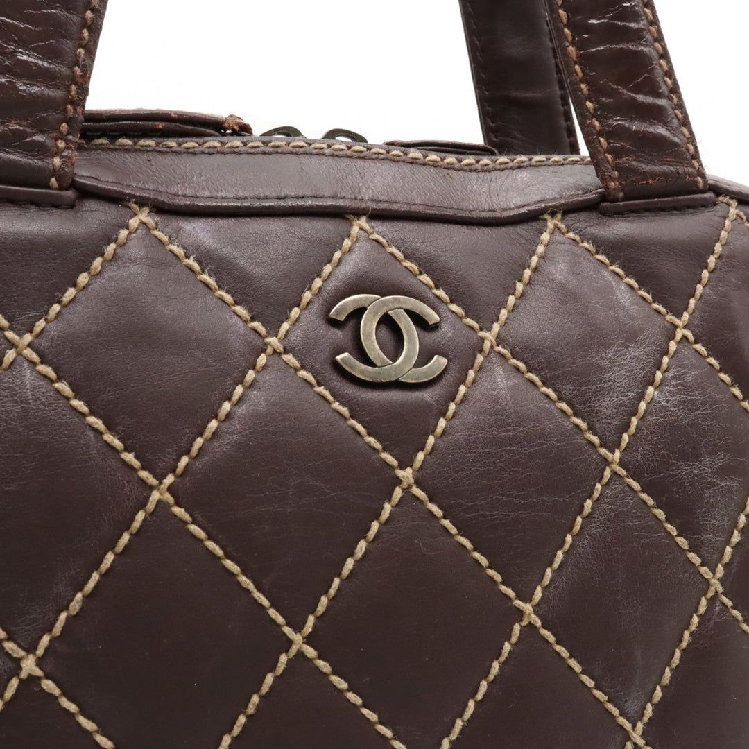 Top Quality Chanel Top Quality Chanel WILDSTETCH COCOMARK TORETH BAG HANDBAG LEADER BRUN TEA TORETH DEPARTS A14693