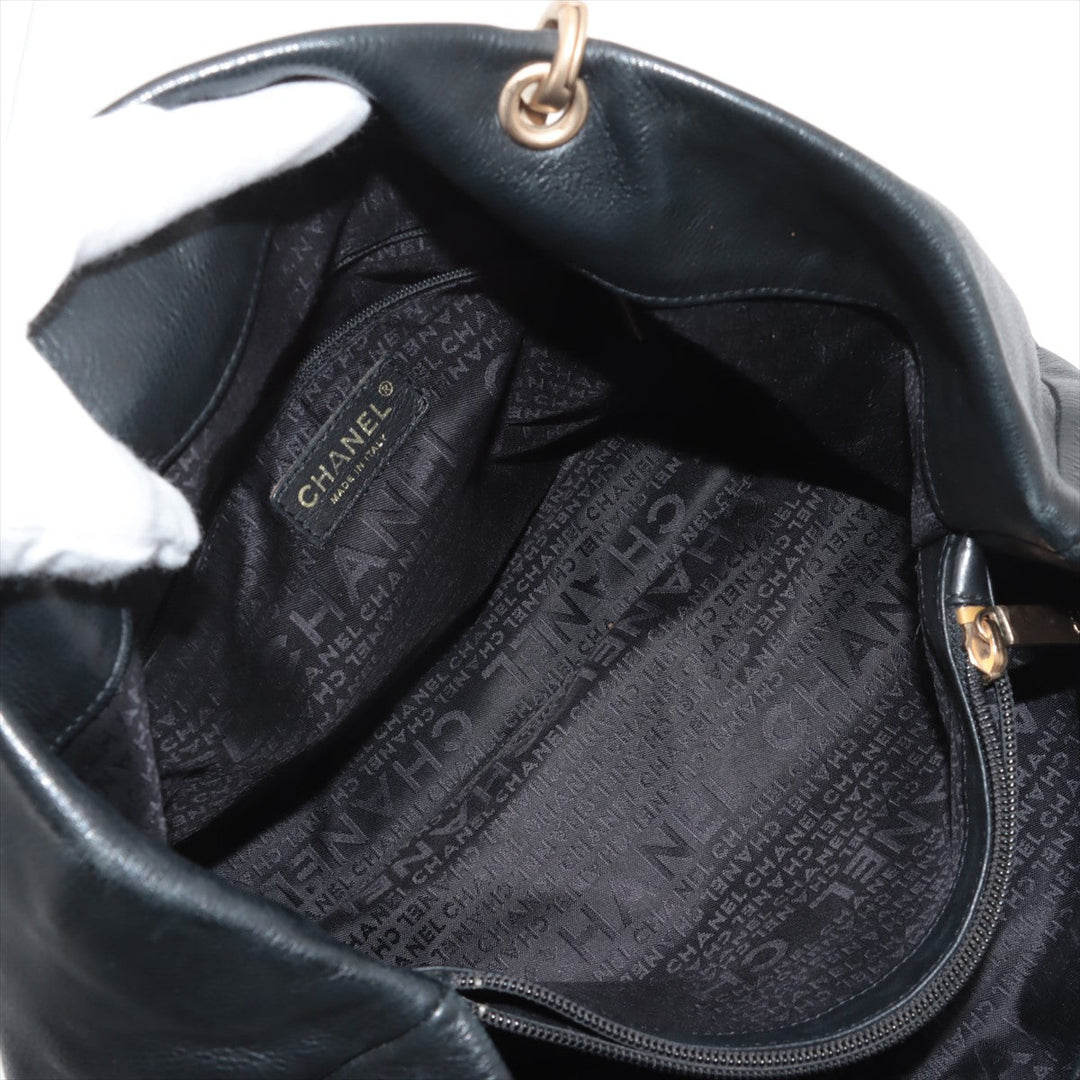 Top Quality Chanel Coco Caviar S Tote Bag Black Gold  8th