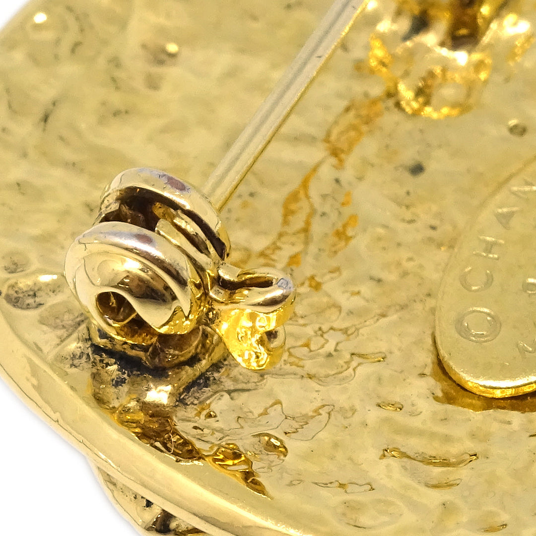 Top Quality Chanel Oval Brooch Pin Gold 94P