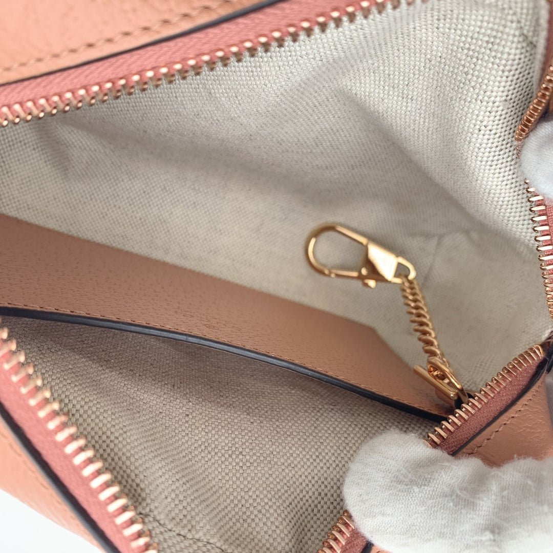 GUCCI Pink Monogram Canvas Mini Ophidia Crossbody Bag