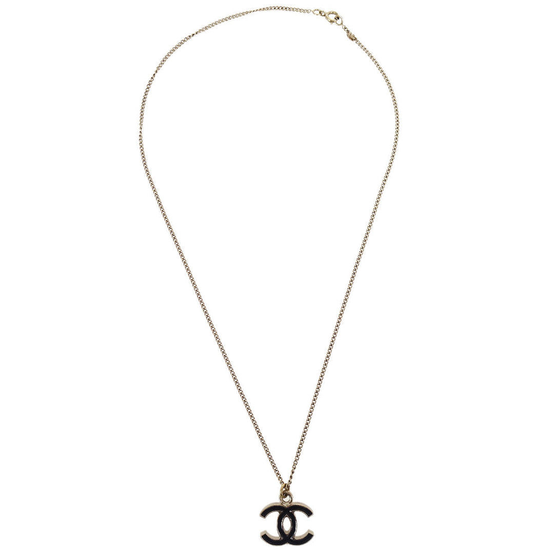 Top Quality Chanel CC Chain Necklace Pendant Gold 05V
