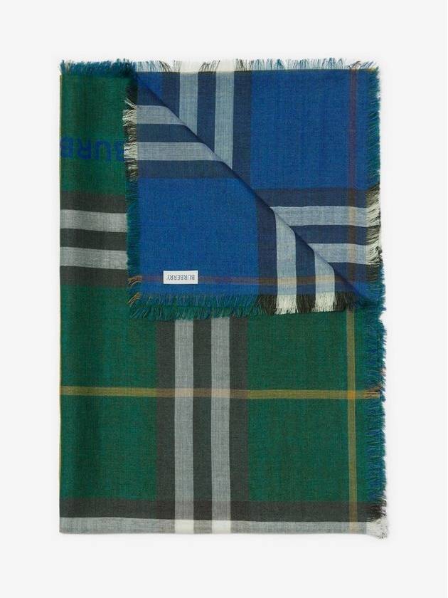 Burberry Vintage Check Fringe Scarf Green